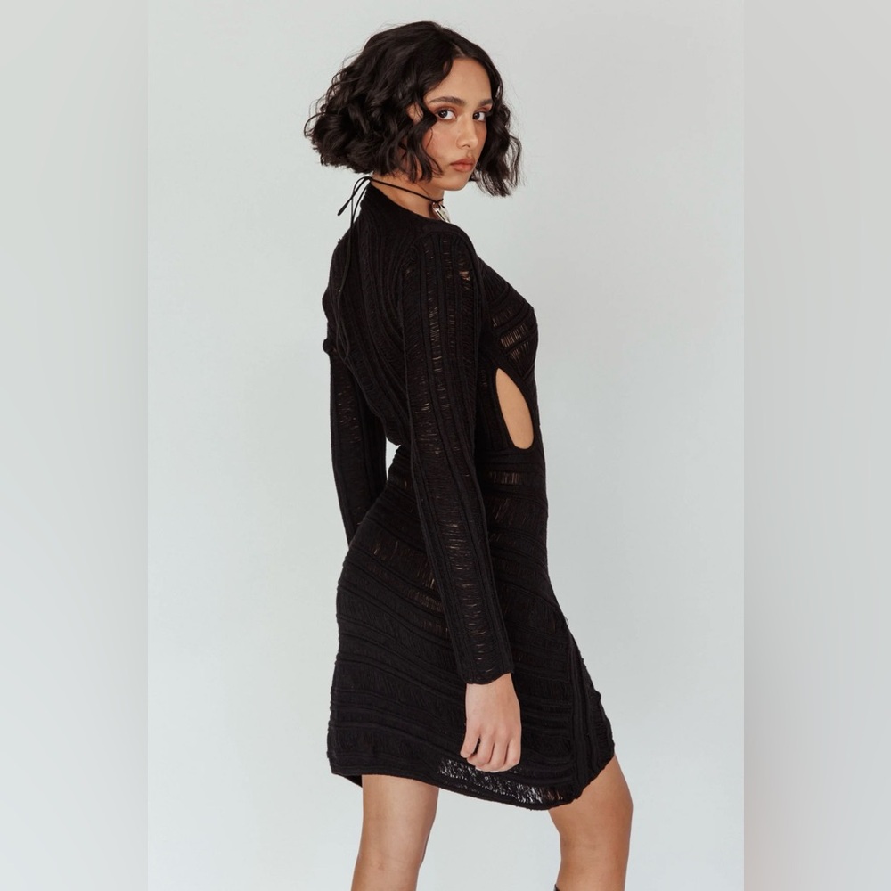 Black Cutout Bodycon Mini – Showstopper Alert! (Size M) - Picture 2 of 7